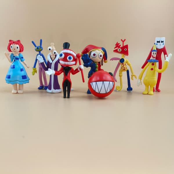 Leksaksseriefigur Set Magiska siffror Cirkus Internetkändisdocka Trendig presentprydnad (9 st)