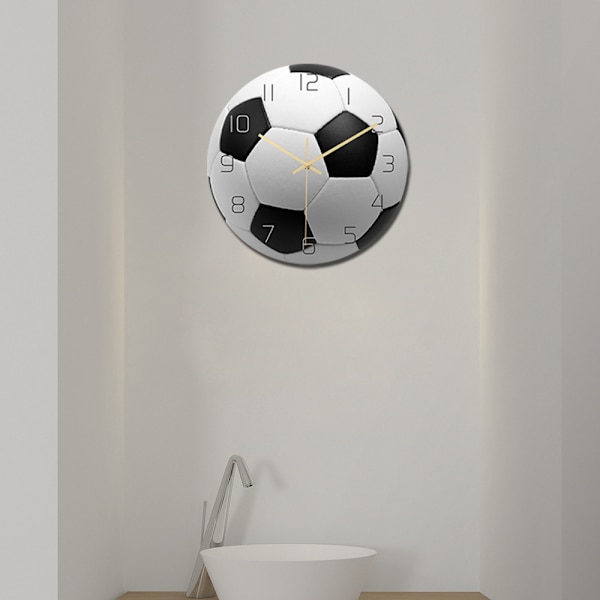 Fotboll Akryl Tyst Väggklocka Sovrum, 30cm