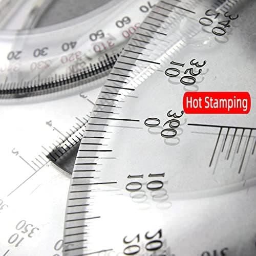 15cm Plast 360 Full Circle Protractor Matematikk Måleverktøy Full Medium Ang