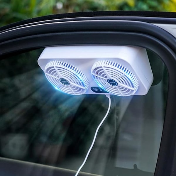 USB dobbelthodet bilutblåsningsvifte Bilkjølevifte Bilutblåsningsvifte Ventilasjon