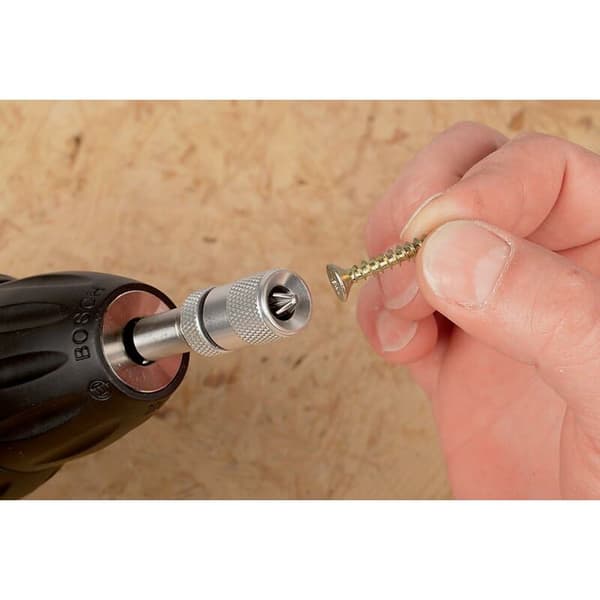 Magnetisk bitshållare med professionellt stopp, Silver, längd 66 mm