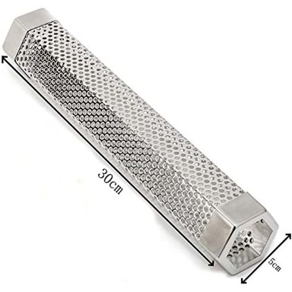 12'' Premium Pellet Smoker Hexagonal Rustfrit Stålrør BBQ Røg Generator