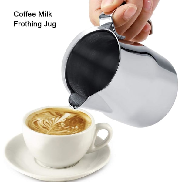 350ml Espressokaffe Krus Melkeskummer Melkekanne Gravering Skumming Cappuccino