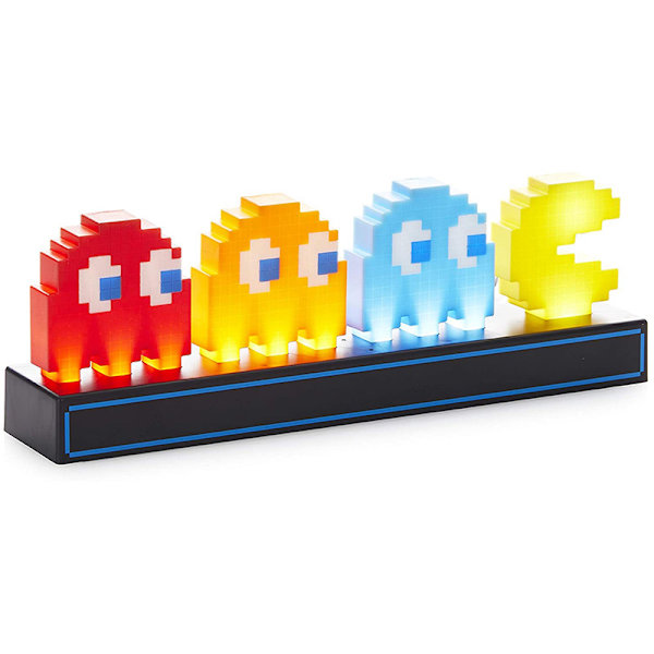 Pac-Man og spøgelser lys, Pac-Man samleobjekt figur lampe, stemmeaktiveret USB nattelys