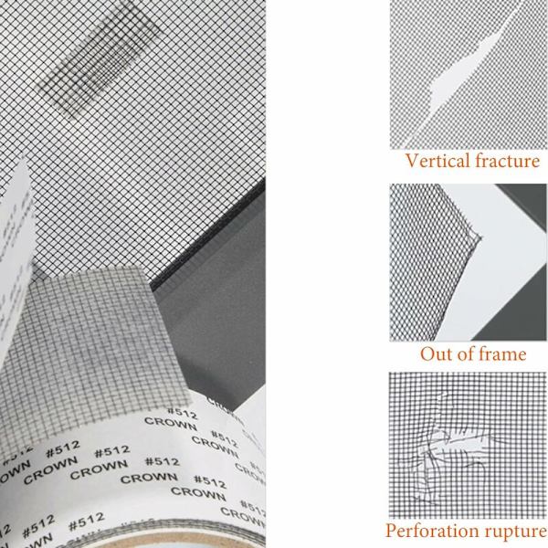 Fönsterreparation, 2 rullar självhäftande skärmreparationstejp i glasfiber