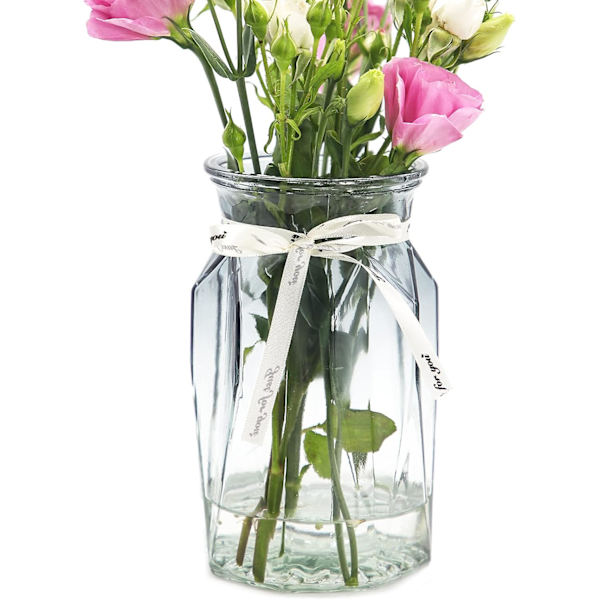 Glassvase, moderne geometrisk midtpunkt - flerfarget gradient dekorativ V