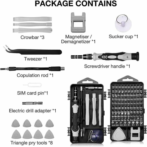115 in 1 Mini Precision Screwdriver Screwdriver Kit Repair Tools for Cellph
