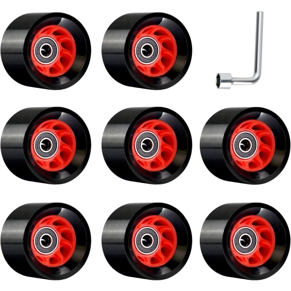 8-pack 95A, inomhus Quad Roller Skate Wheels för Roller Derby Speed Skating,