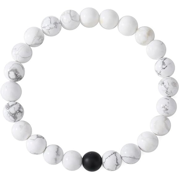 8MM Herre Perle Armbånd Par Matchende Armbånd Sett Matt Lava