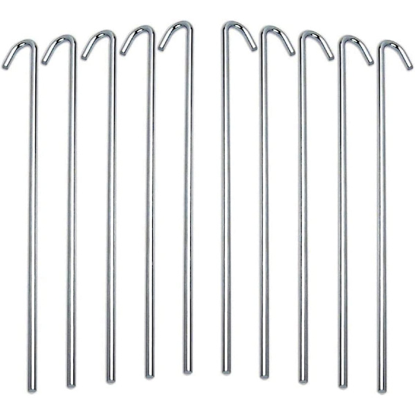 60 kappaletta metallitelttavaarnat, 20 cm:n galvanoidut telttavaarnat, raskaan teräksen vaarnat, reunustavat aita koukun retkeilyyn, matkustamiseen, patikointiin, puutarhanhoitoon, telttaan, pressuun, markiisiin