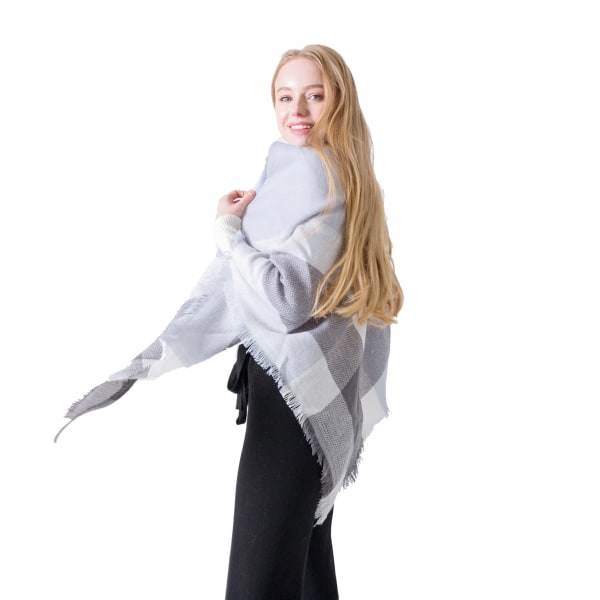 Dames Varm Lang Sjal Vinter Wraps Store Tørklæder Strik Cashmere F