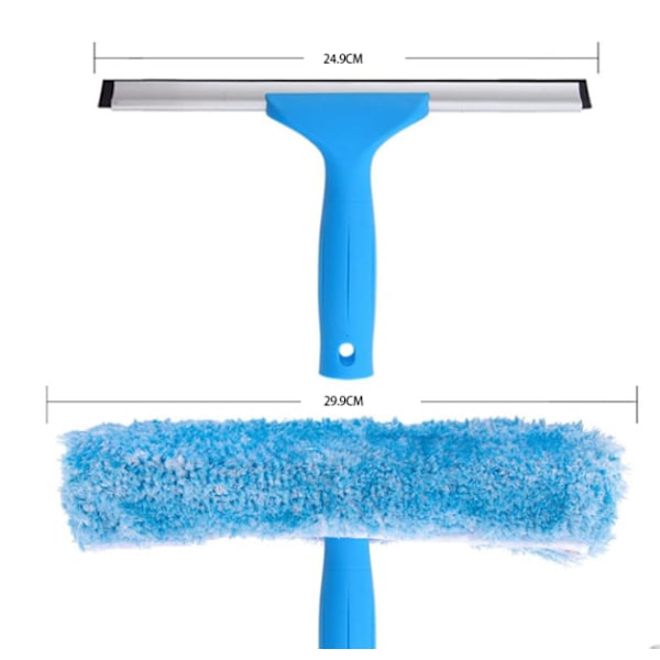 Professionell fönsterraka med mikrofiberborste, bredd 30 cm