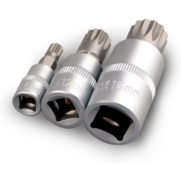 Multi-tann socketsett 8 deler M4 - M16