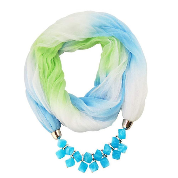 Chiffon skjerf for kvinner med halskjede - Elegant solbeskyttelse for sommeren