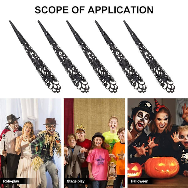 Kynsirengas 5 kpl Rautaa Kynsiin Cosplay Show Kynnet Tanssirengas