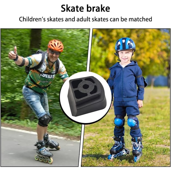 Inline Roller Bromskloss, Rullskridsko Bromskloss, Quad Roller Bromskloss, Universal, Tillbehör för Blockbromsbyte, Svart
