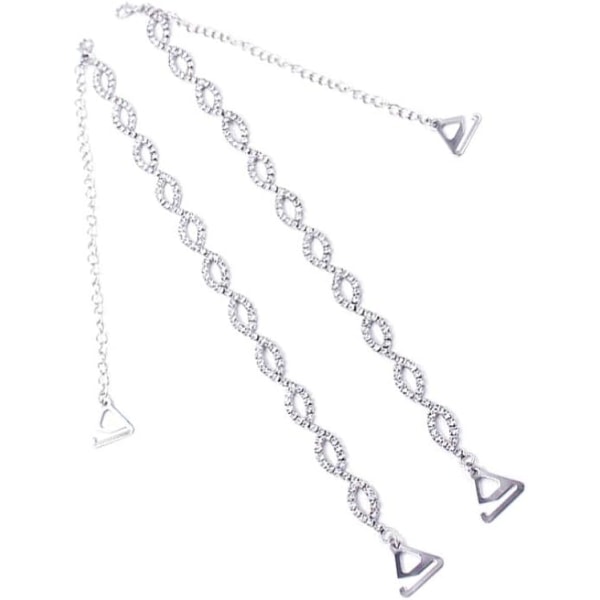 3 høyre Rhinestone BH-stropper Diamant BH-stropper Erstatning 8 Formet Krystall