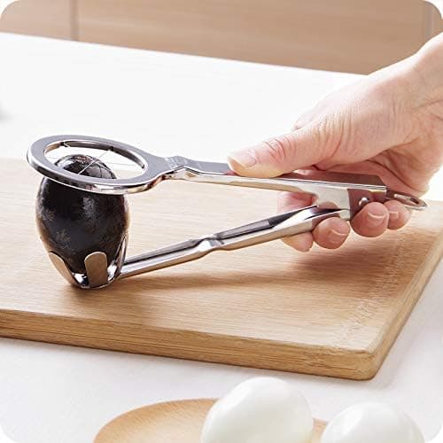 Egg Slicer Sivise Hard-boiled Eggs in 6 Equal Segments in One Action (Silver)