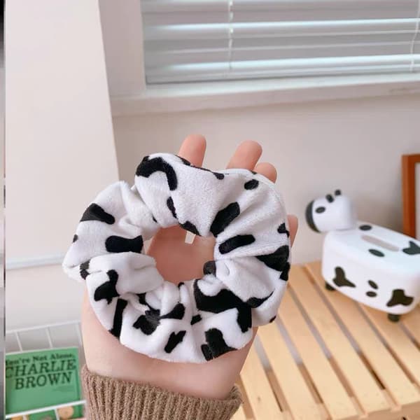 5 stk. Ku Hår Tau Velvet Elastisk Scrunchie Hårbånd Elastisk H