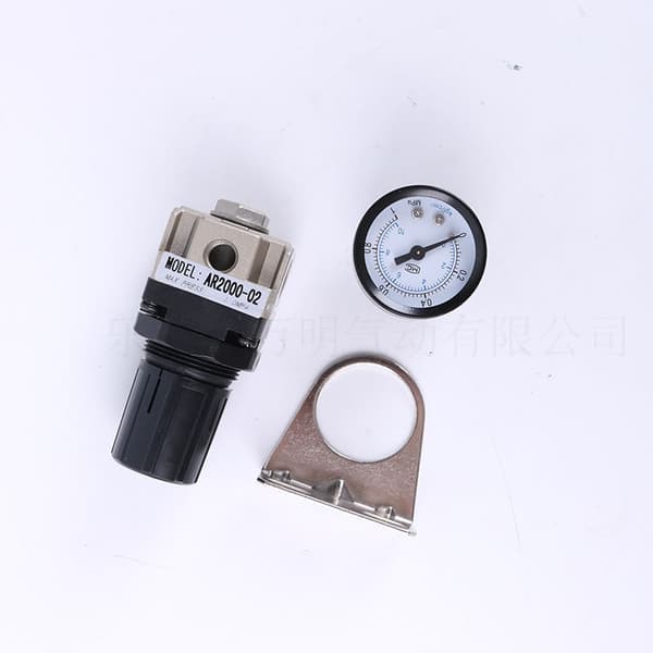 Lufttrykkregulator, AR2000-02 G1/4 luftdrevet kompressor med måler,