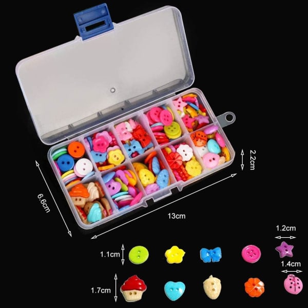 Kids Buttons, 240 Pieces Sewing Button Resin Buttons for All Arts and Craft