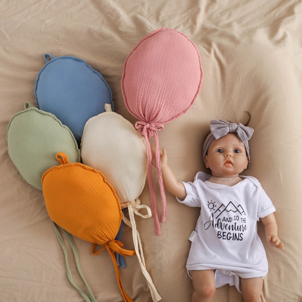 Stoffballonger for veggdekorasjon - 5 stykker