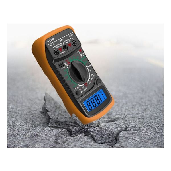 LCD Digital Multimeter, Högkvalitativ Voltmeter Ammeter Ohmmeter, Bärbar Digital Elektrisk Testare Mät Spänning Ström Kontinuitet Resistans AC DC Krets Dioder Transistorer