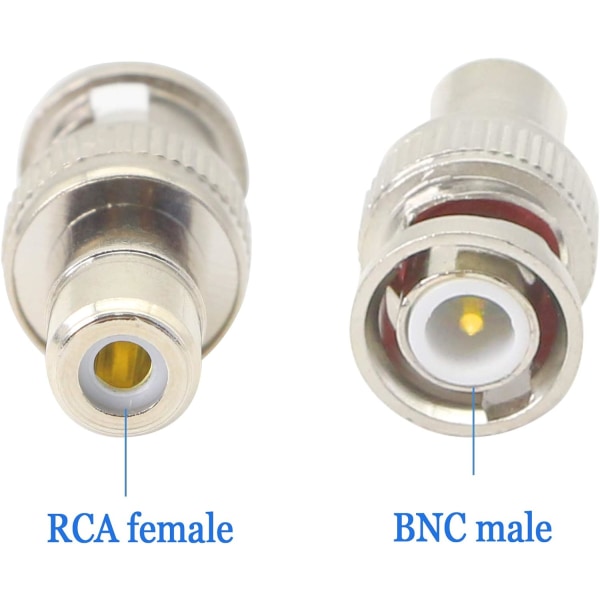 BNC till RCA-adapter BNC-hankontakt till RCA-hankontakt Adapterkoppling (5pack)