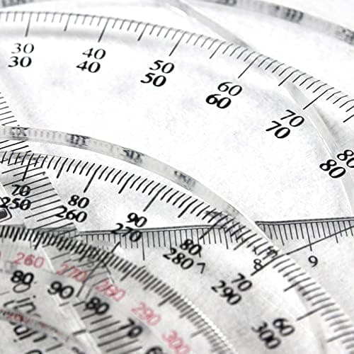 15cm Plast 360 Full Circle Protractor Matematikk Måleverktøy Full Medium Ang