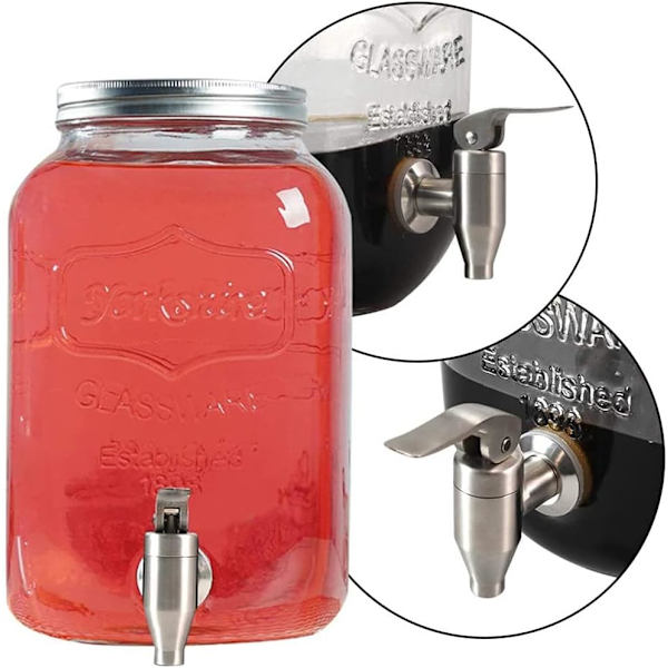 Rostfri dryckesdispenser, hållbar ersättningskran, trycktyp, 2-pack