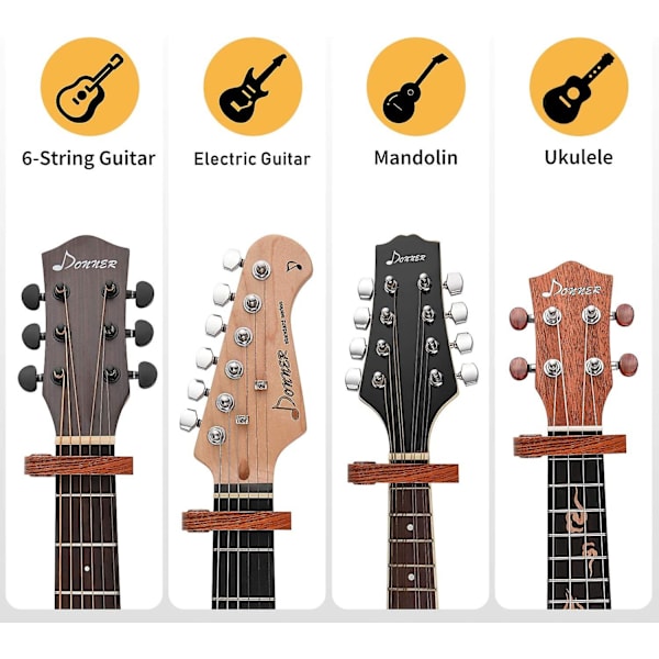 Capodaster gitarr capo capo tillverkad av valnötsträ Dc-1w för akustisk och el
