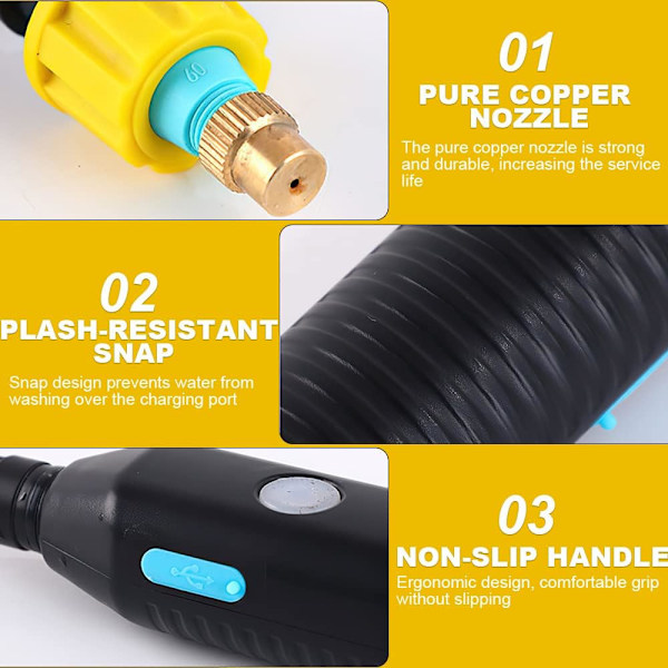 Teleskopisk lanse sprøjte, elektrisk, taglanse, med justerbar messingdyse, til beskyttelse af haveplanter