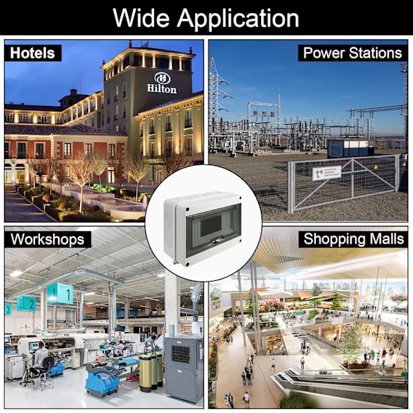 Vandafvisende Udendørs Elboks, IP65 8 Moduler Elsikringsskab, Vandafvisende Udendørs Elboks, Fordelingsboks til Udendørs Brug