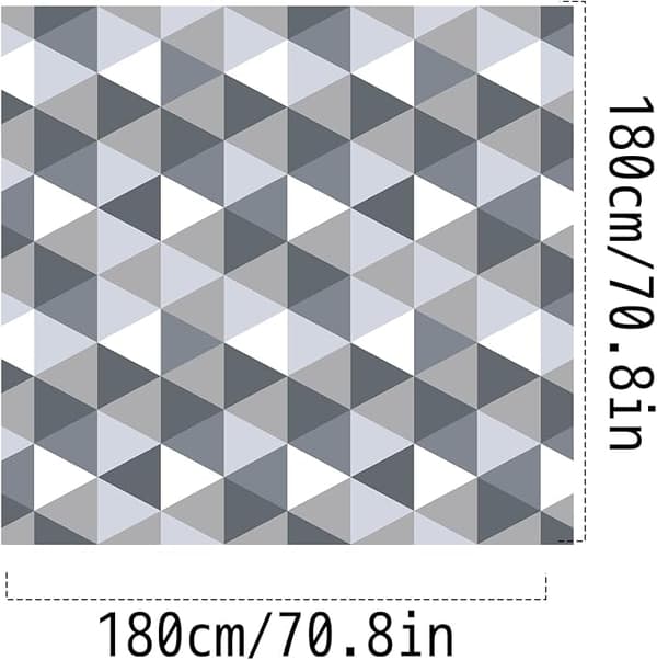 Duschdraperi i polyester 180 x 180 cm, Vattentät och mögelbeständig duschdraperi, Tvättbar badrumsdraperi med 12 ringar och viktad fåll, Triangulär P