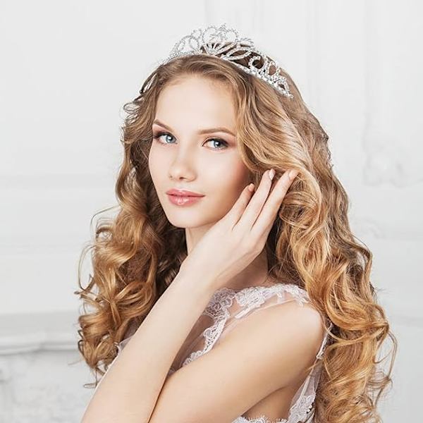 Krystalkroner og tiaraer, 2 pak tiara krone elegante piger princ