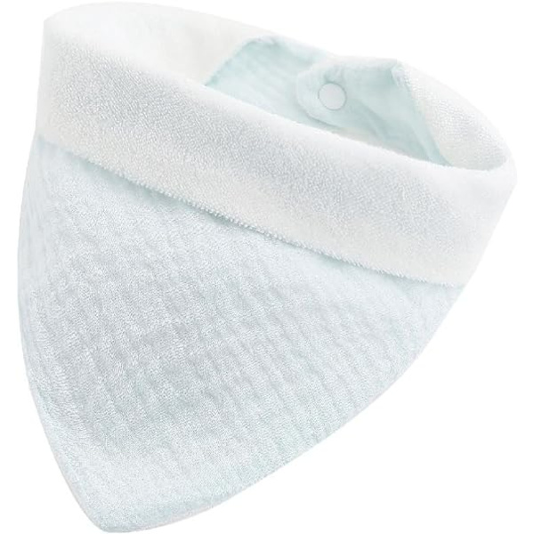 Baby Burp Cloths Gauze Cotton Bib Justerbar 2-stegs tryckknapp F