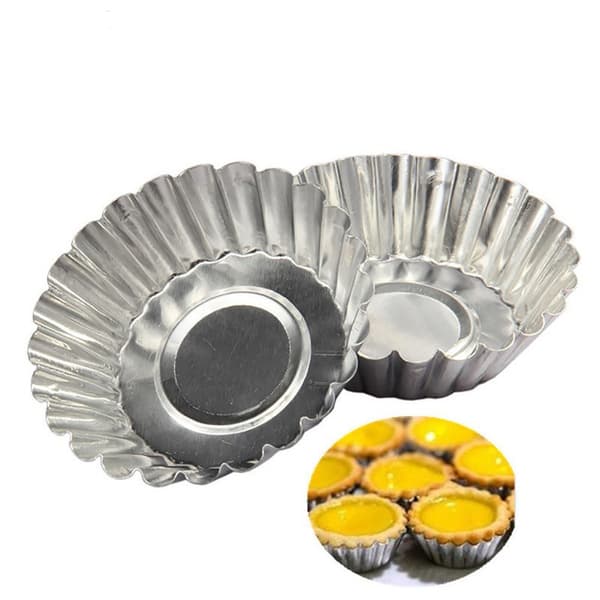 10 stk. Non-Stick Ripple Aluminiumlegering Æggekageform Blomsterform