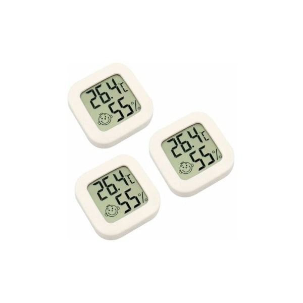 3 st Mini Digital Inomhus Termometer Hygrometer Luftfuktighet Temperatur LCD