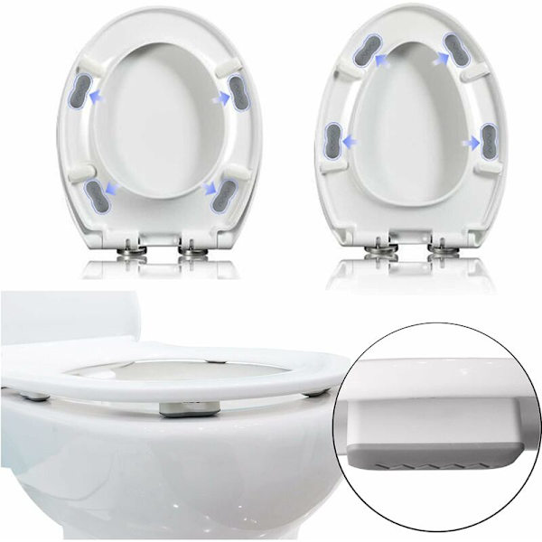 8 stk. Universal Toilet Seat Udskiftning Bumpers med Stærk Klæbemiddel til H