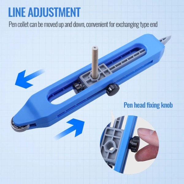 Kontur Gauge Scribe Tool, Kontur Gauge Uregelmessig Duplikator med Lås, Kontur Mål