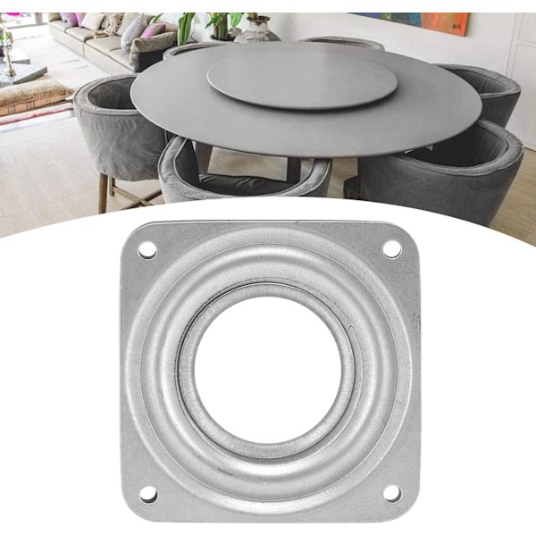 Kvadratisk Dreieskivelagerplate, 360° Fri Rotasjon Lager, Display Stativ Svingbar Dreieskive, for Møbler Stoler Barstoler Kontorstoler
