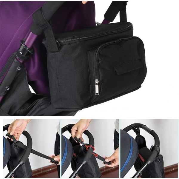 Baby Stroller Bag Universal Stroller Opbevaringspose Vandtæt Stroller Organizer