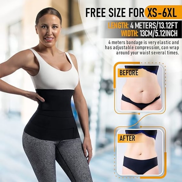 Midjetrener for kvinner | Midjetrener for magefett | Midjebånd Bandage Plus Size | Postpartum magebelte