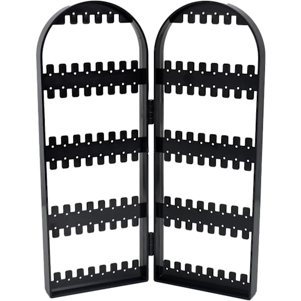 Foldbar ørepyntstativ, ørepyntstativ, ørepyntoppbevaring, foldbar smykkeholderholder for ørepynt armbånd halskjeder (svart)