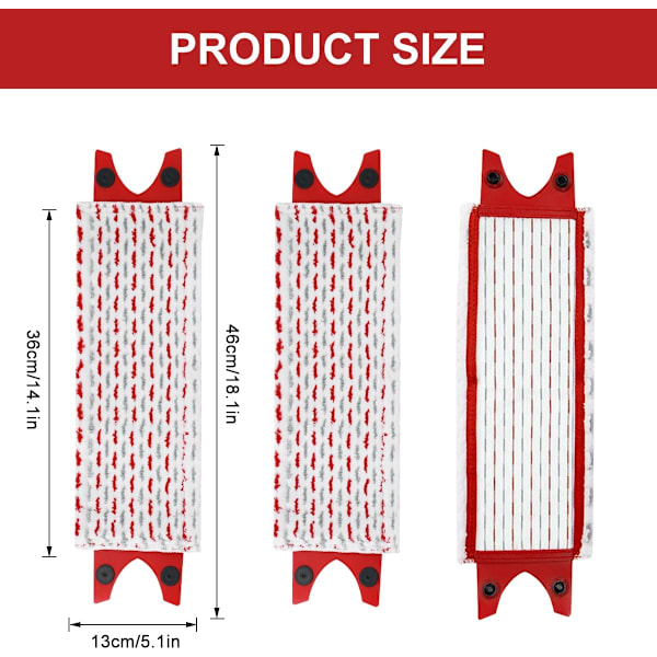 3 st Mopprefill för Vileda Mikrofibermopp Kit, för Vileda Ultramax Mopp/UltraMax Plus 2 i 1 Absorberande Refill, för att ta bort smutsiga fläckar Hålla F