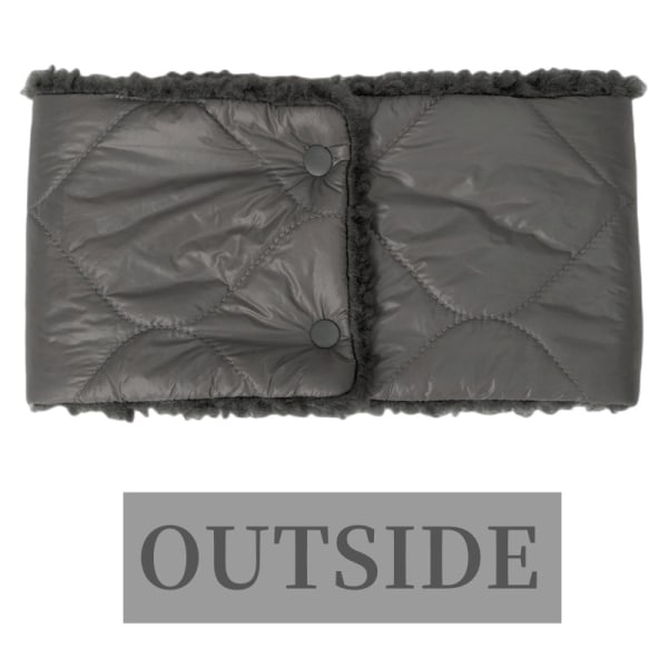 Unisex Halstørklæde Dun Knapper Efterår Vinter Fleece Foret Mænd Kvinder Tørklæde