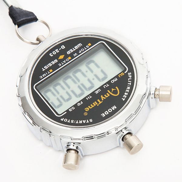Digital Stoppur, Vattentät 1/100 Sekunders Noggrannhet Timer, Ficklarm Klocka
