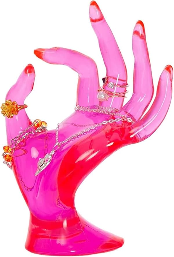 Hand Form Ring Holder Smycken Display Organisation Rack Armband