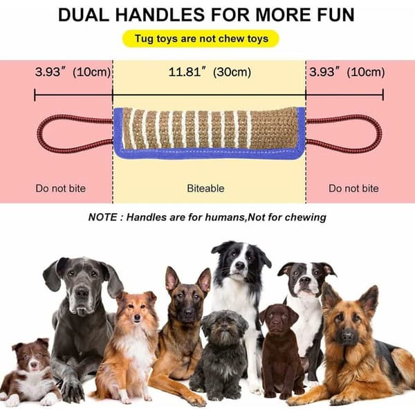 Hundespoleleke, 30 cm, 2 håndtak, laget av brannslange - Dummy Float