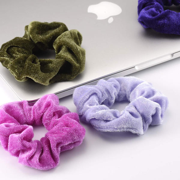 60 stk. Premium Velvet Hår Scrunchies Hårbånd Til Kvinder Eller Piger Hår Tilbehør Med Gavepose, Stor Gave Til Ferie Sæsoner
